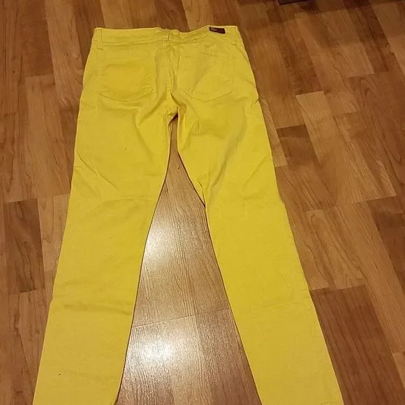 PAIGE DENIUM JEANS PEG SKINNY YELLOW 27 - Picture 6 of 10